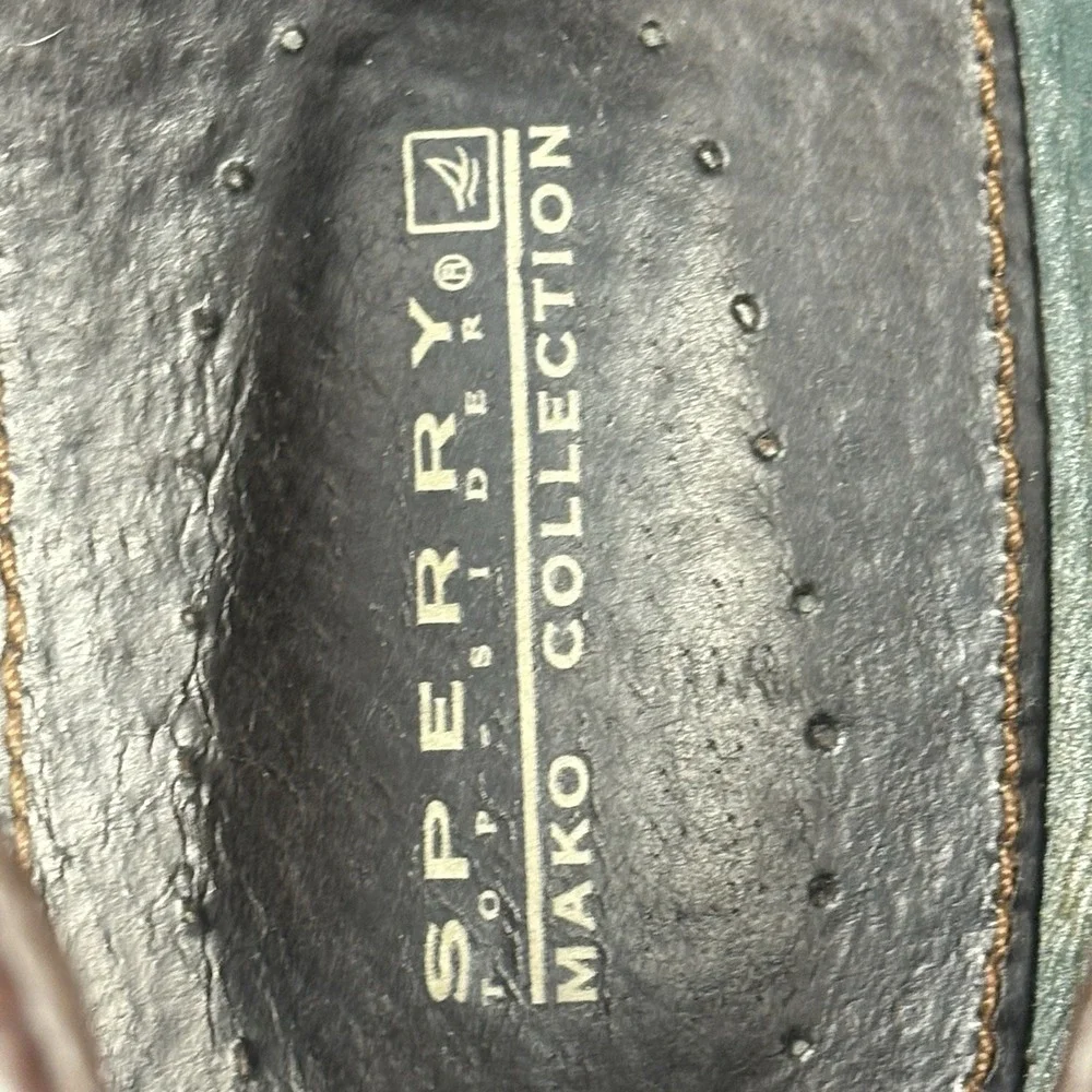 Sperry Top Sider Mako Collection Brown Leather Boat Shoes Moc Round Toe 9.5M EUC